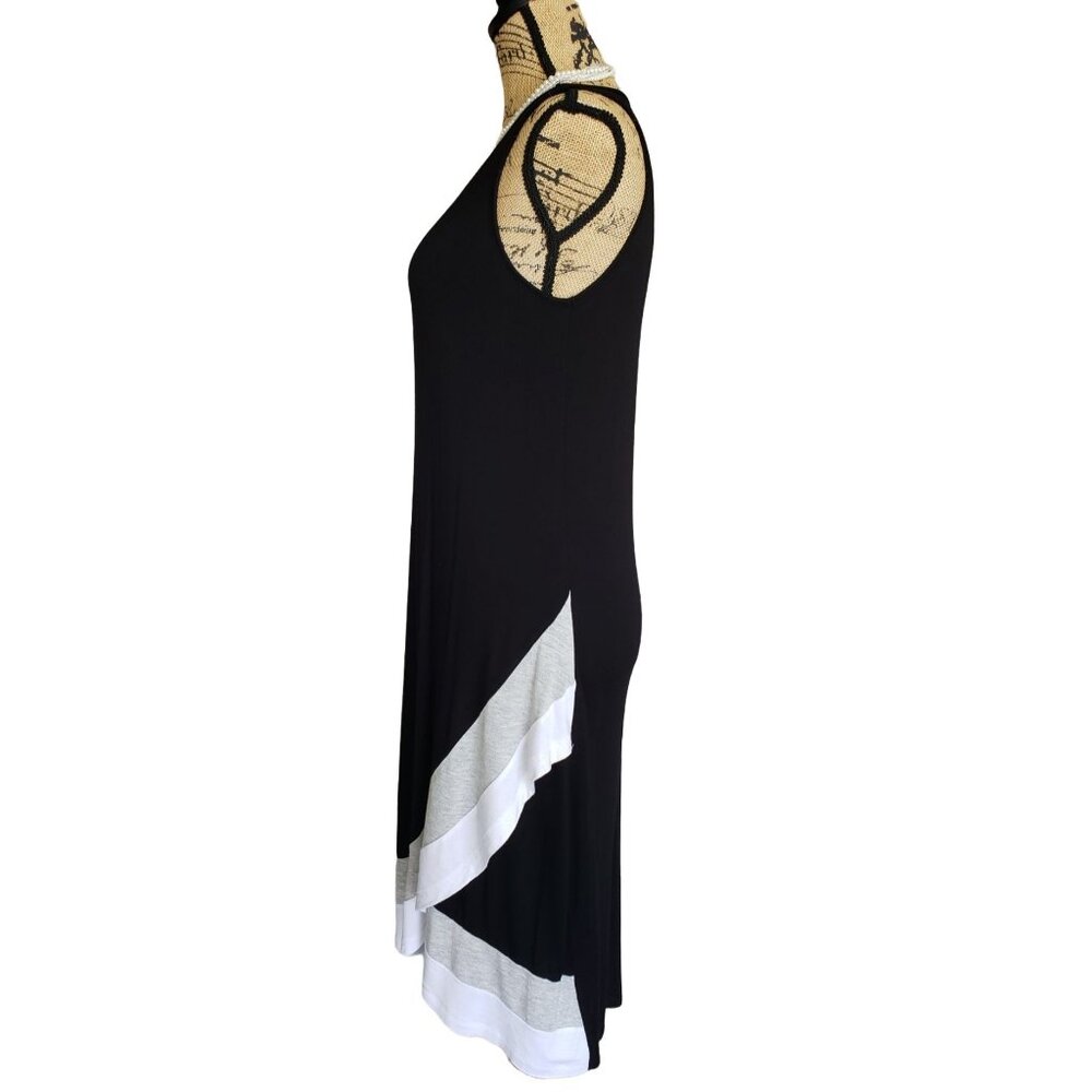 Design History Womens S Sleeveless Dress Black & White Casual Stretchy Resort - Picture 3 of 8